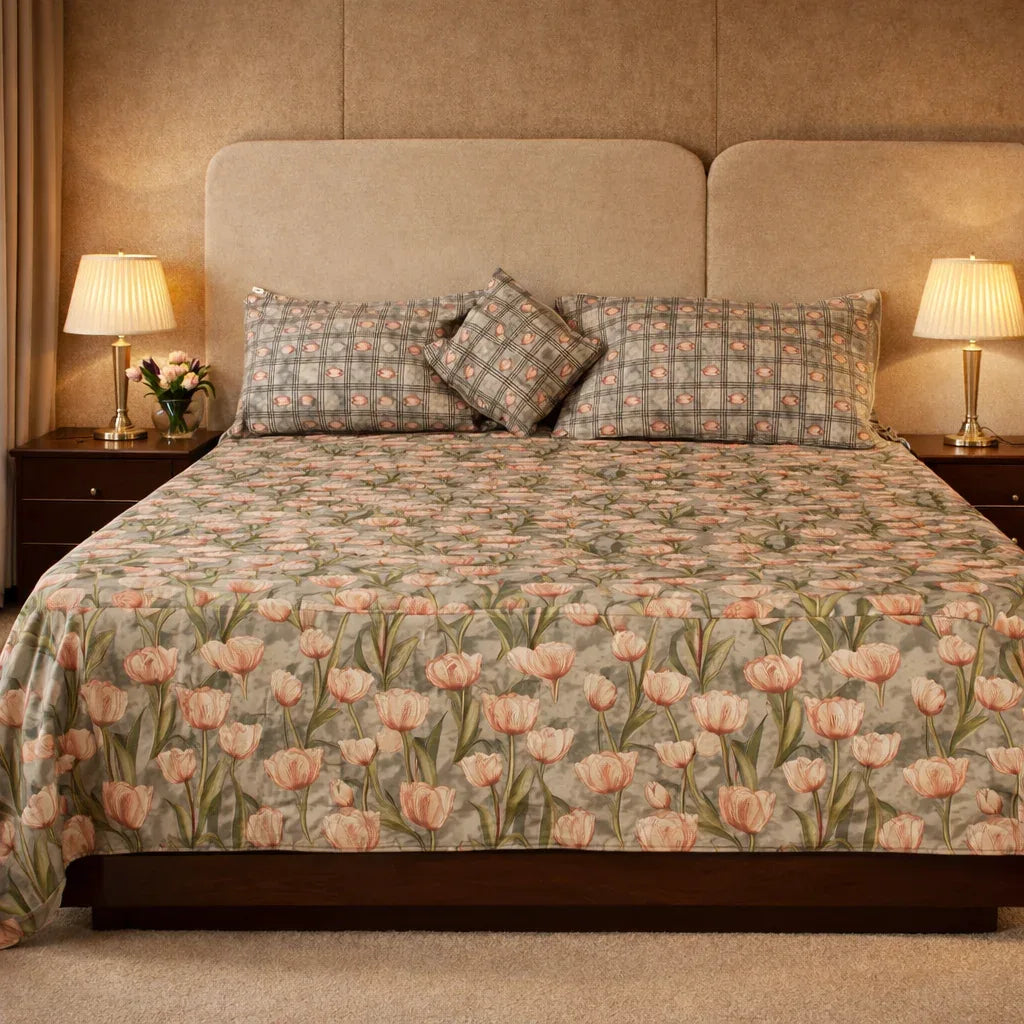 100% Cotton Bed Sheet (King Size) - Aliza Bedding