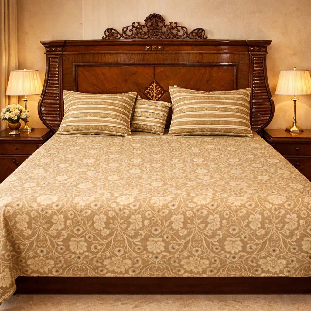 Full Size Cotton Bed Sheet (Premium Quality) - Aliza Bedding